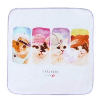 とことこサーカス ハンドタオル 猫/ネコ 「SYARENEKO CAP」 AP-HT-020