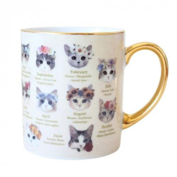 とことこサーカス マグカップ 猫/ネコ 「fleurs＆chats」 KT-MG-004