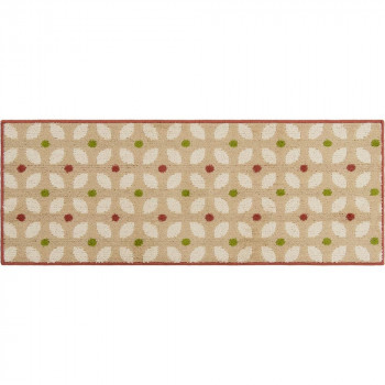 カキウチ ズレSTRONG キッチンマット120cm レトロ レッド 45×120cm