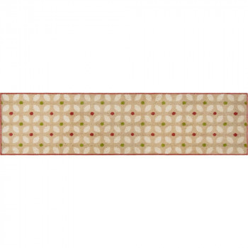 カキウチ ズレSTRONG キッチンマット180cm レトロ レッド 45×180cm