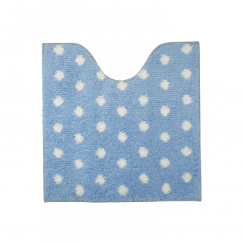 カキウチ ふんわリッチ トイレマット ドット ブルー 60×60cm