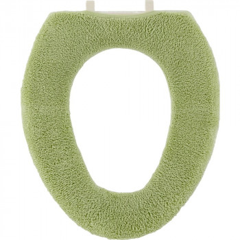 カキウチ SELECT JUST FIT COTTON トイレ便座カバーO型 ピスタチオ O型