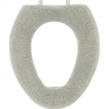 カキウチ SELECT JUST FIT COTTON トイレ便座カバーO型 アッシュ O型