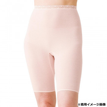 ビビエルボ メディロン 薄手インナー 5分丈パンツ ミストピンク L 3347