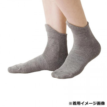 ビビエルボ 備長炭 やわらかソックス 婦人 グレー 7033