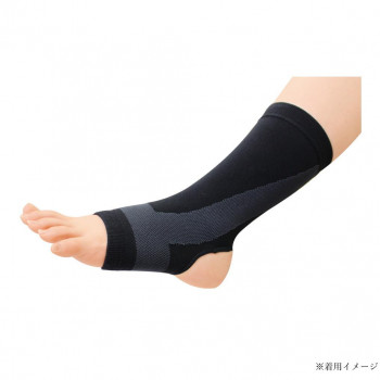 ケアオール　超固定　足首サポーター1枚入り　F(足首周り約16～26cm)左右兼用　ブラック　ECR-550057