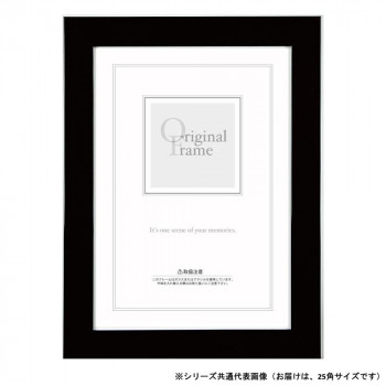 A.P.J. アートプリントジャパン 木製フレーム フラットフレーム 25角サイズ(250×250mm) ブラック・1000015093