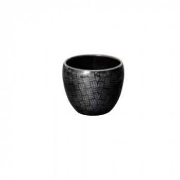 篭(かご)市松模様 茶湯器 有田焼 ブラック 32C8009z00072