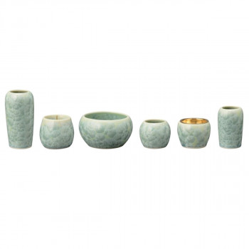 京都 花結晶II 6点セット 清水焼 浅緑 321h00g900072