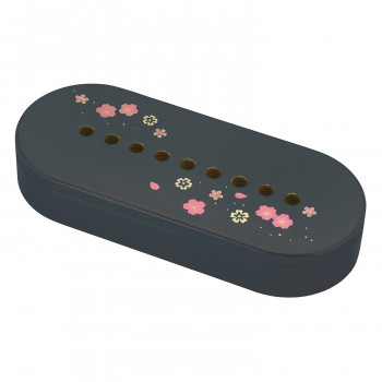 木乃香(このか) アルミ製 線香皿 蒔絵入 桜/シルバーグレー 32R200l35x064