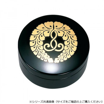 切立香合 木質製 2.5寸 黒(内梨地) 下り藤 4203254400421