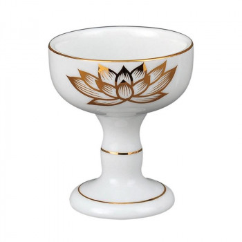 仏器 陶器製 大 白金ハス 5109870091072