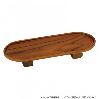 小判型 木製 仏器膳 7.0寸 チーク色 522570U300034