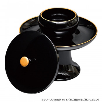 高茶台 1個入 5.0寸 黒(フチ金) 5315500200021