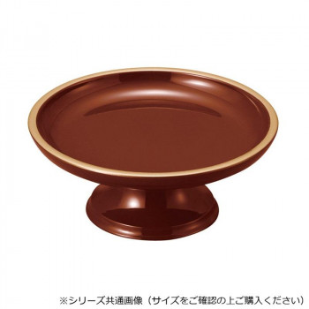 丸供物台 3.5寸 ブラウン(フチ金) 550135a700011