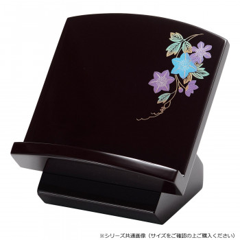座り見台 (木製) 3.5寸 タメ 蒔絵 鉄仙 5802351226031