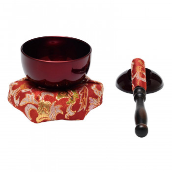 飛鳥りんセット りん2.0寸/りん棒4.0寸 六角布団2.5寸エンジ/茜 59g325D6m8095