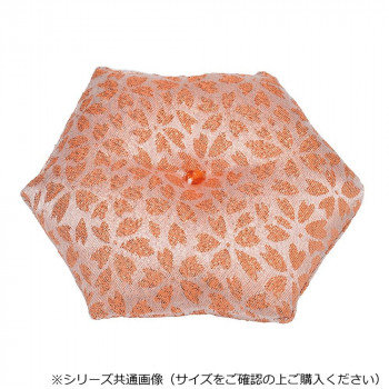 恋(ここ) 六角布団 薄型タイプビーズ付 2.3寸 レッドオレンジ 59c723W200092