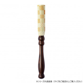 廻りん棒 4.5寸 市松柄 黄 5969450bg3032