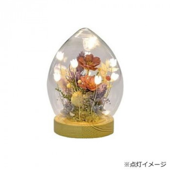 流光(りゅうこう)LEDフラワーアレンジドーム(たまご型) L パープル 57q4007500002