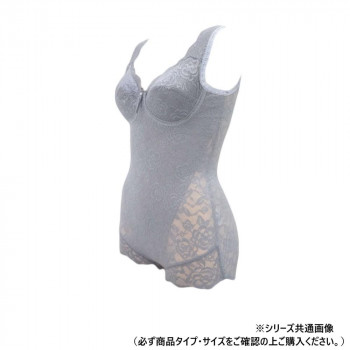 TAMURA yNuco ブルーメリアボディスーツ グラマー ブルーグレー LL-YTN25G-207-LL