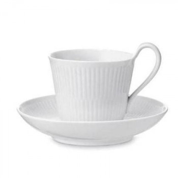 (C)ロイヤルコペンハーゲン　　ホワイト フルーテッド ハイハンドルC/S　1017384