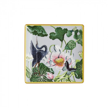 (B) Wedgwood　ウェッジウッド 　ワンダーラスト ウォーターリリー スクエアトレイ　1061860