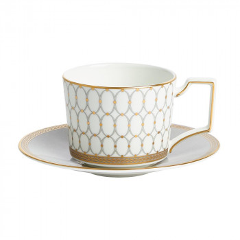 (B) Wedgwood　ウェッジウッド 　ルネッサンス グレイ ティーカップ＆ソーサー　1065321