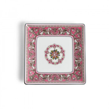 (B) Wedgwood　ウェッジウッド 　フロレンティーン フューシャ スクエアトレイ　1076513