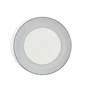 (B) ウェッジウッド 　ジオブルー プレート24cm ピンストライプホワイト　1079124