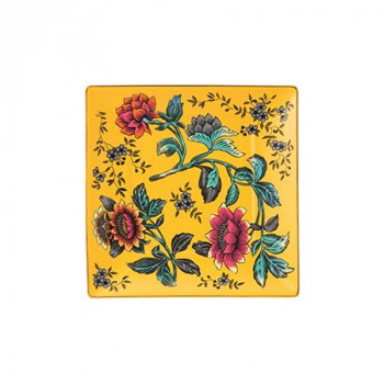 (B) Wedgwood　ウェッジウッド 　ワンダーラスト イエロー トンキン スクエアトレイ　40023909