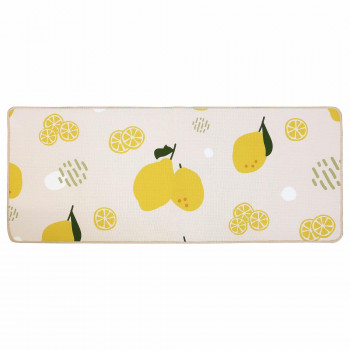 オカトー レトロフィール 撥水加工付きインテリアマット 49×120cm レモネード