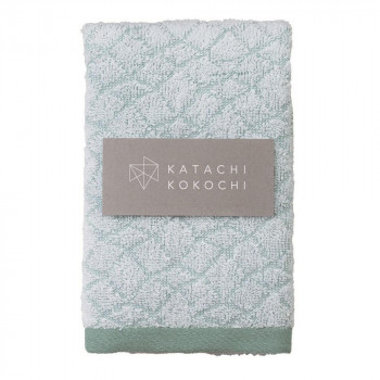 KATACHI KOKOCHI フェイスタオル1P(袋入れ) グリーン K-20FF3