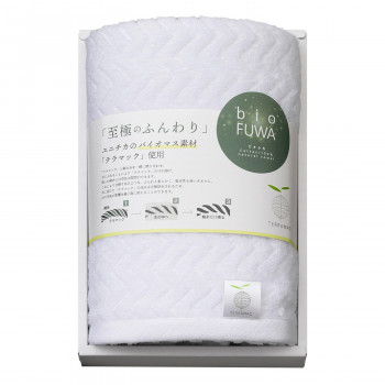 bio FUWA フェイスタオル1P ホワイト 箱入 B-70105