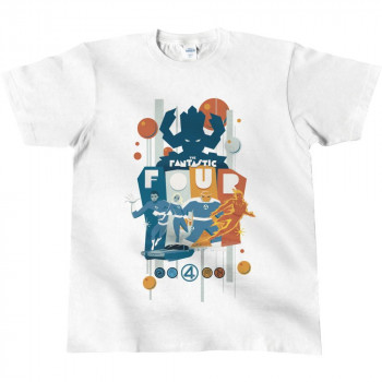イン・ロック MARVEL(マーベル) ファンタスティック4 Tシャツ L 白 IG4601