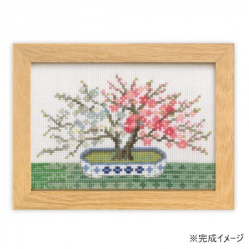 オリムパス クロス・ステッチキット 「12ヶ月のBONSAI」マリー・カトリーヌコレクション 2月 紅白梅 7613