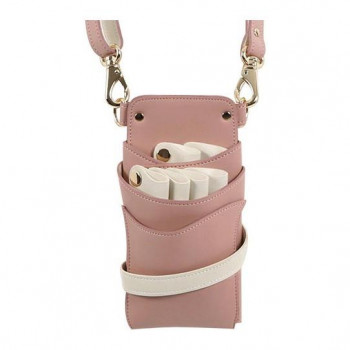 DEEDS シエーナ 限定PUレザーシザーケース ピンク×アイボリー(ゴールド金具) No.361 (0034173)