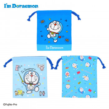 巾着S 3枚セット I'm Doraemon ドラえもん 138306