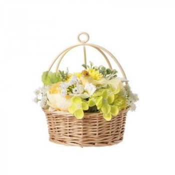 GREEN HOUSE 鳥かごソープフラワー イエロー 5572-YE