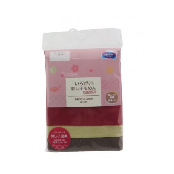 オリムパス 刺し子もめん(3色各1枚入)　赤・からし・茶IR-3