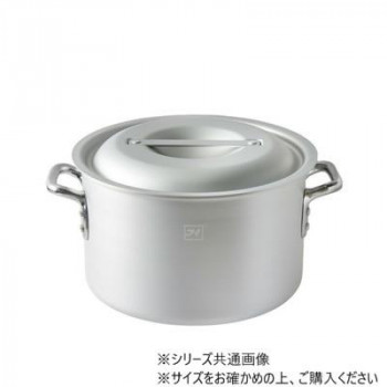 IH対応アルマイト加工アルミ半寸胴鍋(目盛付) 35cm AZIALHZND035