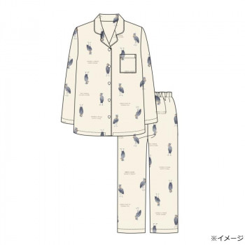ギャルソンヌ　レディスパジャマ　Candy Closet　ブロード　ハシビロコウ柄シャツ　オフ　261036　Lサイズ