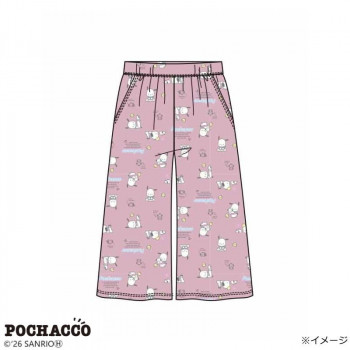 ギャルソンヌ　レディスパジャマ　天竺　サンリオ　ポチャッコ　7分丈パンツ　ピンク　370406　Mサイズ