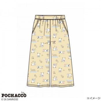ギャルソンヌ　レディスパジャマ　天竺　サンリオ　ポチャッコ　7分丈パンツ　クリーム　370406　Lサイズ