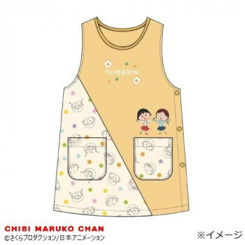 ギャルソンヌ　レディス　ちびまる子ちゃん　まる子＆たまちゃんラン型　エプロン　イエロー　360006　M-Lサイズ