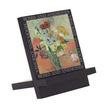 ユーパワー 名画木製イーゼルアート ゴッホ「バラとアネモネのある日本の花瓶」 EA-00831