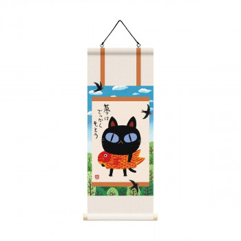ユーパワー 糸井忠晴 ミニミニ掛け軸「夢ねこ」 IT-02545