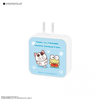 タマ＆フレンズ×サンリオ USB/USB Type-C ACアダプタ KR.けろけろけろっぴ SANTA-02KR
