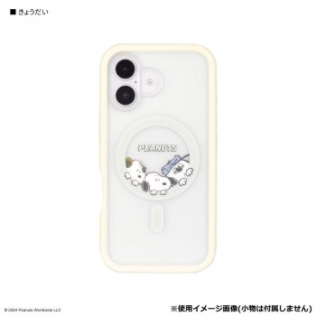ピーナッツ スヌーピー iPhone16 MagSafe プランプフレームケース B.きょうだい SNGG-89B