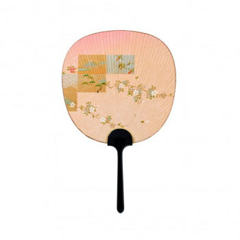 日本製 MADE IN JAPAN 金彩京うちわ 並型 桜風 2093